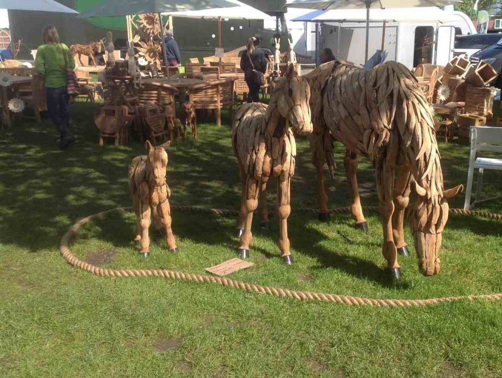 Wooden Horses at RHS Malvern Spring show 2015