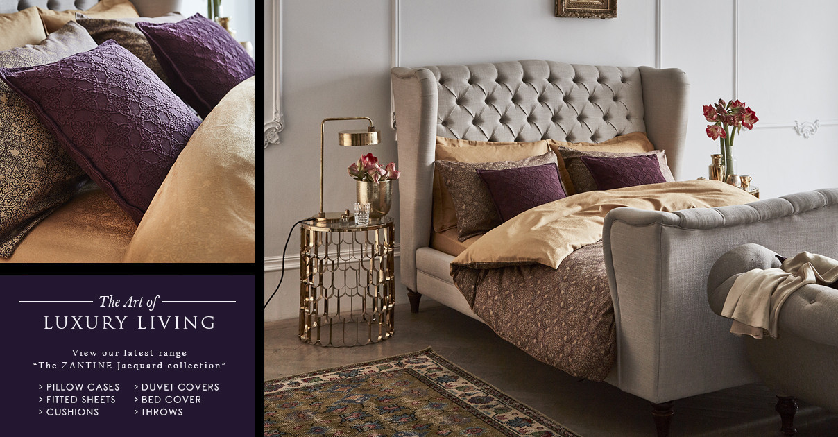 Zantine Plum and Old Gold Jacquard collection