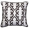 Altai Black Trellis Cushion 50cm square : Nomads Altai Trellis Black on white