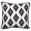 Altai Black Diamond on white Cushion 50cm square : Nomads Altai Diamond Black on white