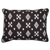 Altai Ikat Cushion Multi Tribal Motifs White on Black : Nomads Altai Multi Motif White on black