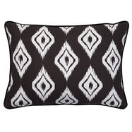 Altai Diamond Cushion White on Black