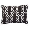 Altai White Trellis Cushion : Nomads Altai Ikat White on Black