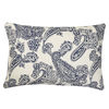 Linen Old Paisley Blue 40cmx60cm : Linen Old Paisley Blue cushion