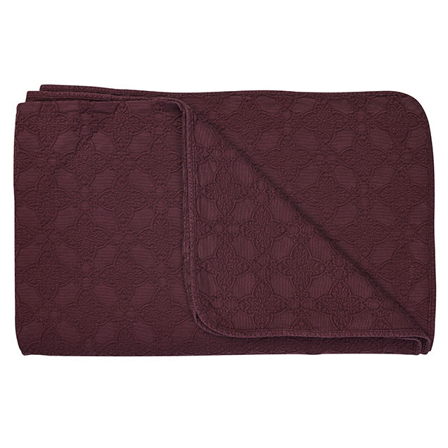 Zantine Deep Plum Bedcover Throw: Zantine Bedcover Throw by Bohzaar