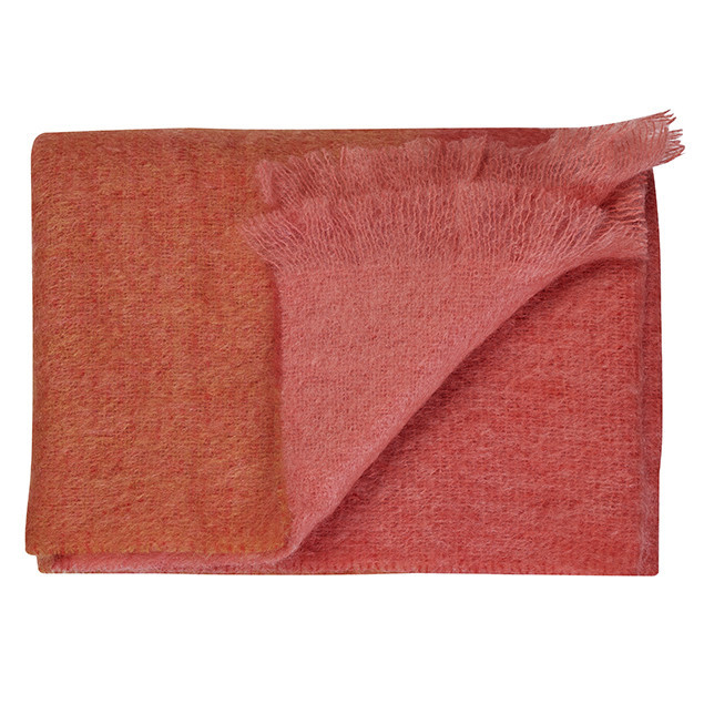 Luxury Mohair Throw - Sunset