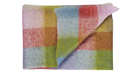 Luxury Mohair Throw - Cotton Candy