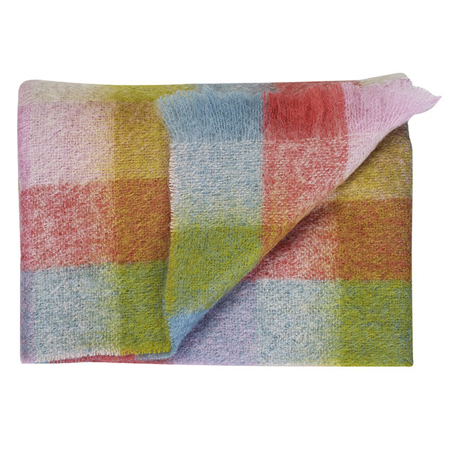 Luxury Mohair Throw - Cotton Candy: Cotton Candy by Bohzaar Mohair throw