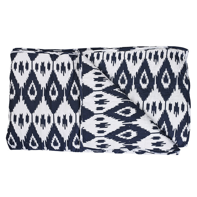 Jodpur Navy Ikat Quilt: Jodpur navy quilt