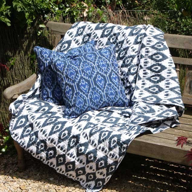Jodpur Navy Ikat Quilt