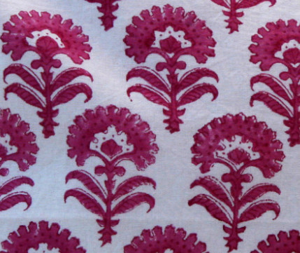 Asha Cushion- Fuchsia Flower