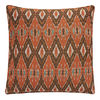 Ikat Orange & Turquoise Nomads cushion 