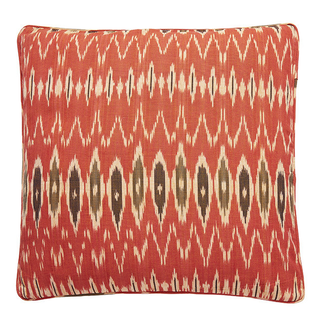 Ikat Red Black Nomads cushion