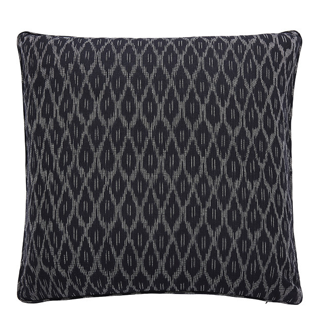 Ikat Black Grey Nomads Cushion