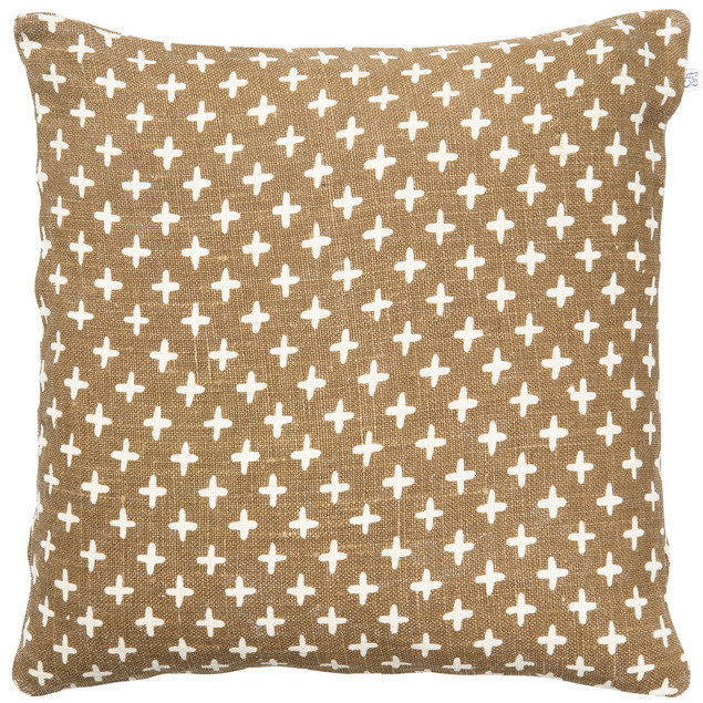 Cadi Linen Cushion Dark Oak: Cadi Linen Cushion Dark Oak