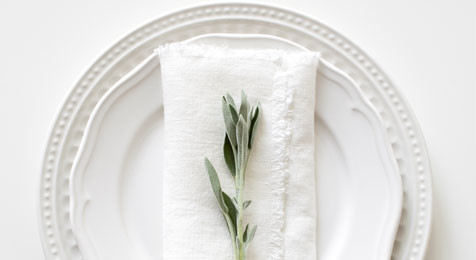 Creamy White Vintage Napkins with Fringes 