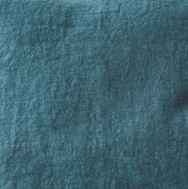 Linen Duvet Cover Deep Water & Pillowcase Set