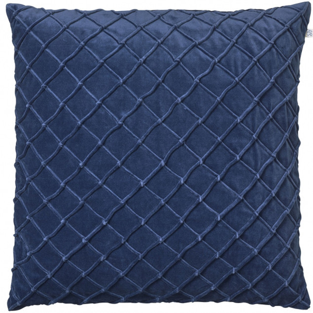 Deva Velvet Cushion Blue: Deva Velvet Cushion Blue