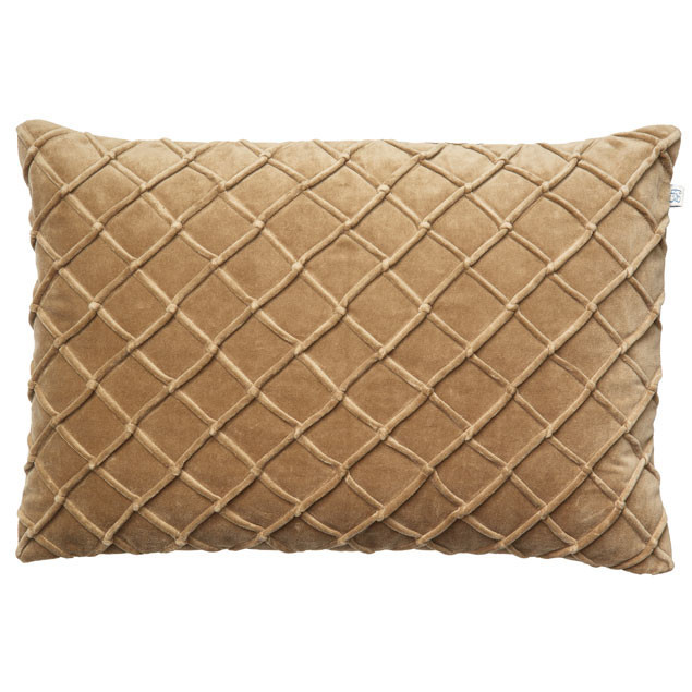 Deva Velvet Cushion Dark Oak rectangular: DEVA VELVET CUSHION DARK OAK RECTANGULAR