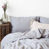 Linen Duvet Cover Light Grey & Pillowcase Set : Light Grey Duvet Cover Linen Nomads