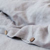 Linen Duvet Cover Light Grey & Pillowcase Set : Light Grey Duvet Cover Linen Nomads