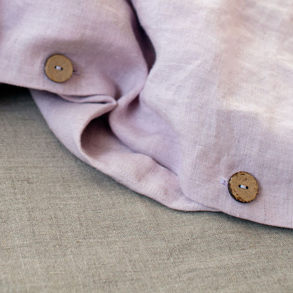 Linen Duvet Cover Pink Lavender