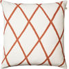 Ikat Orissa Orange on off White Linen Cushion  : Ikat Orissa Orange on off White Linen Cushion