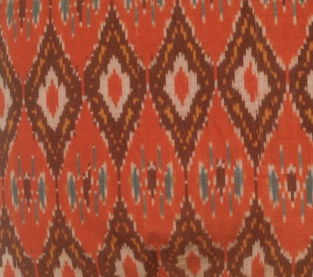 Ikat Orange & Turquoise Nomads cushion