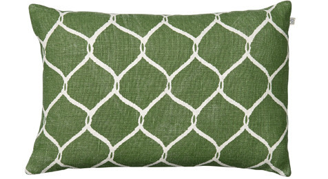 Jaal Cactus Green Linen Cushion