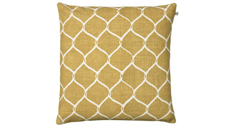 Jaal Spicy Yellow Linen Cushion