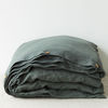 Linen Duvet Cover Forest Green & Pillowcase Set 