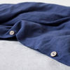 Linen Duvet Cover Navy & Pillowcase Set 