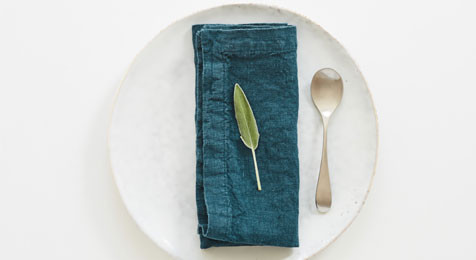 Linen Napkins Deep Water 