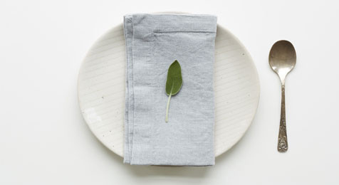 Linen Napkins Light Grey