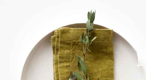 Linen Napkins Moss Green