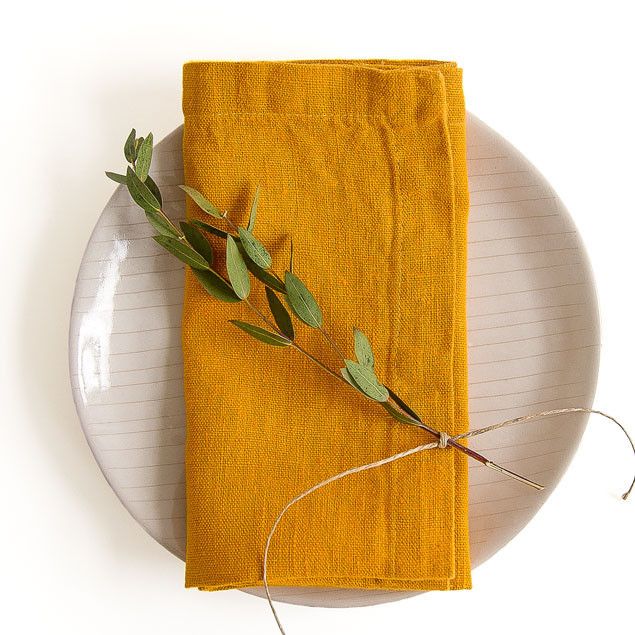 Linen Napkins Mustard: Linen Napkins Mustard