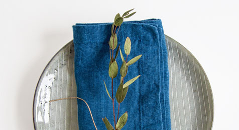 Linen Napkins Stone Wash Blue