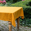 Mustard Vintage Linen Tablecloth : Mustard Linen Table Cloth