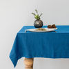 Blue Stonewashed Vintage Linen Tablecloth : Stonewash Blue Linen Table cloth