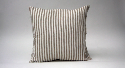 Linen Cushion Natural Stripe