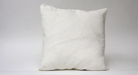 Linen Cushion White