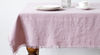 Pink Lavender Vintage Linen Tablecloth with fringes : Pink Vintage Linen Tablecloth with fringes