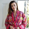Dressing Gown Rasberry Paisley  