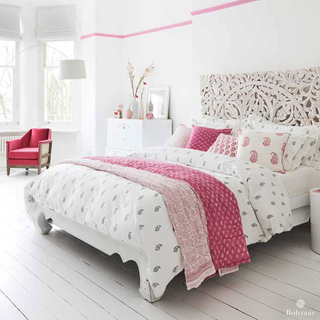 Bohemian Sundara Duvet Cover & Pillowcase set: Boho Bedding Dara design from Bohzaar