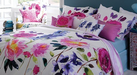 Watercolour Floral Duvet Covers Cushions