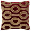Varanasi Velvet Cushion Dark Oak/Ruby : Varanasi Velvet Cushion Dark Oak/Ruby