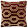 Varanasi Velvet Cushion Dark Oak/Ruby