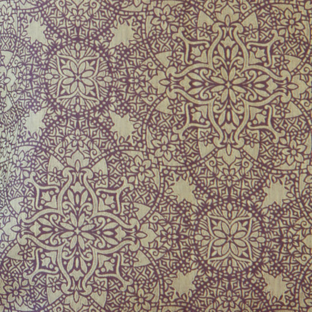 Zantine Pillowcase Plum and Old Gold-Envelope style